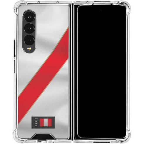 Peru Soccer Flag Galaxy Z Fold4 5G Clear Case